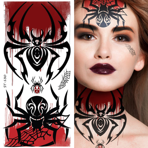 Supperb® Temporary Tattoos - Bleeding Spider Vampire Wound, Scar Bloody Spider Vampire Zombie Halloween makeup Halloween Face Tattoos