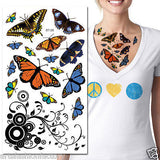 Supperb® Temporary Tattoos - Realistic Butterfly Tattoos