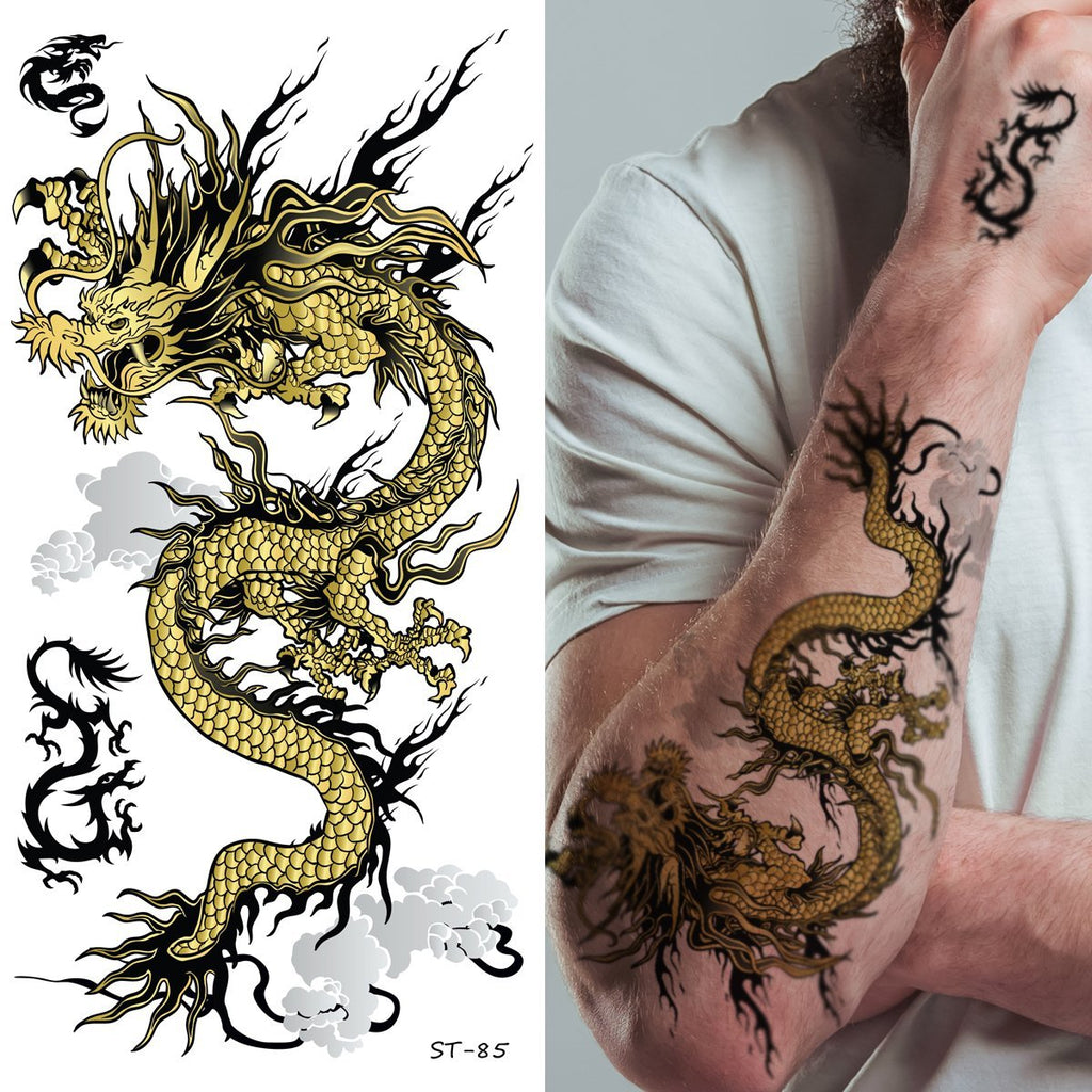 Supperb Temporary Tattoos - Angry Dragon (Set of 2)