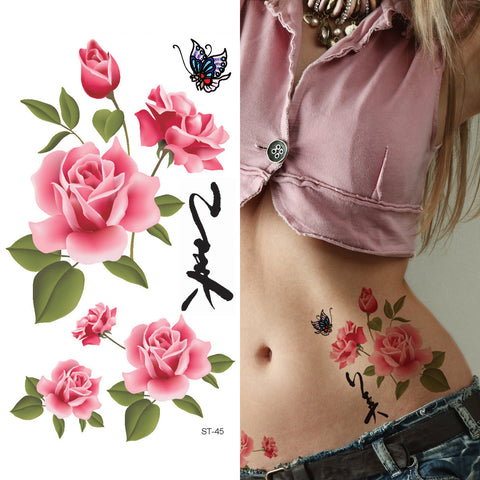 Supperb® Temporary Tattoos - Chinese Rose Temporary Tattoo