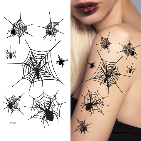 Supperb® Halloween Temporary Tattoos - Spiders Tattoos, Halloween Tattoos ST-50