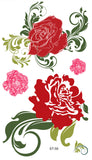 Supperb® Temporary Tattoos - Red Flowers