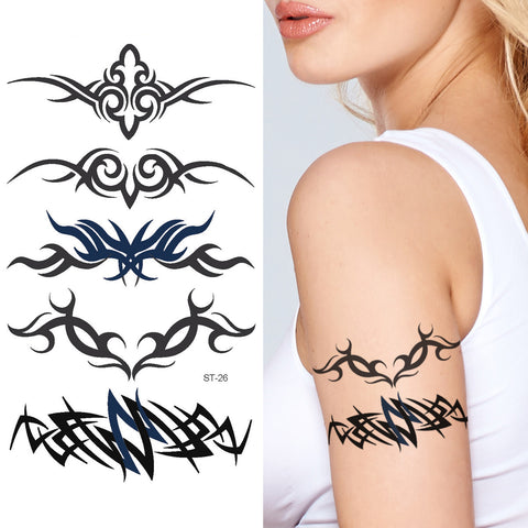 Supperb® Temporary Tattoos Art Sticker - Tribal Swirls Temporary Tattoo St-26