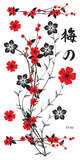 Supperb® Temporary Tattoos - Red Plum Flowers