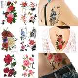 Supperb® 6-pack Large Flower Floral Painting Temporary Tattoos