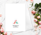 Supperb Fine Art Greeting Card - Valentine's Day Card Love Birds Card for Couple Engagement Wedding