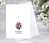 Supperb Fine Art Greeting Card Purple Rose Floral Floral Watercolor Card Anniversary Mother's day