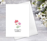 Supperb Fine Art Greeting Card - Wild Floral Fine Art Note Cards Floral Blank Watercolour Card