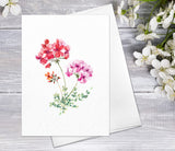 Supperb Fine Art Greeting Card - Wild Floral Fine Art Note Cards Floral Blank Watercolour Card