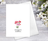 Supperb Fine Art Greeting Card - Wildflower Floral Flower Hydrangea Valentine's Watercolor Card