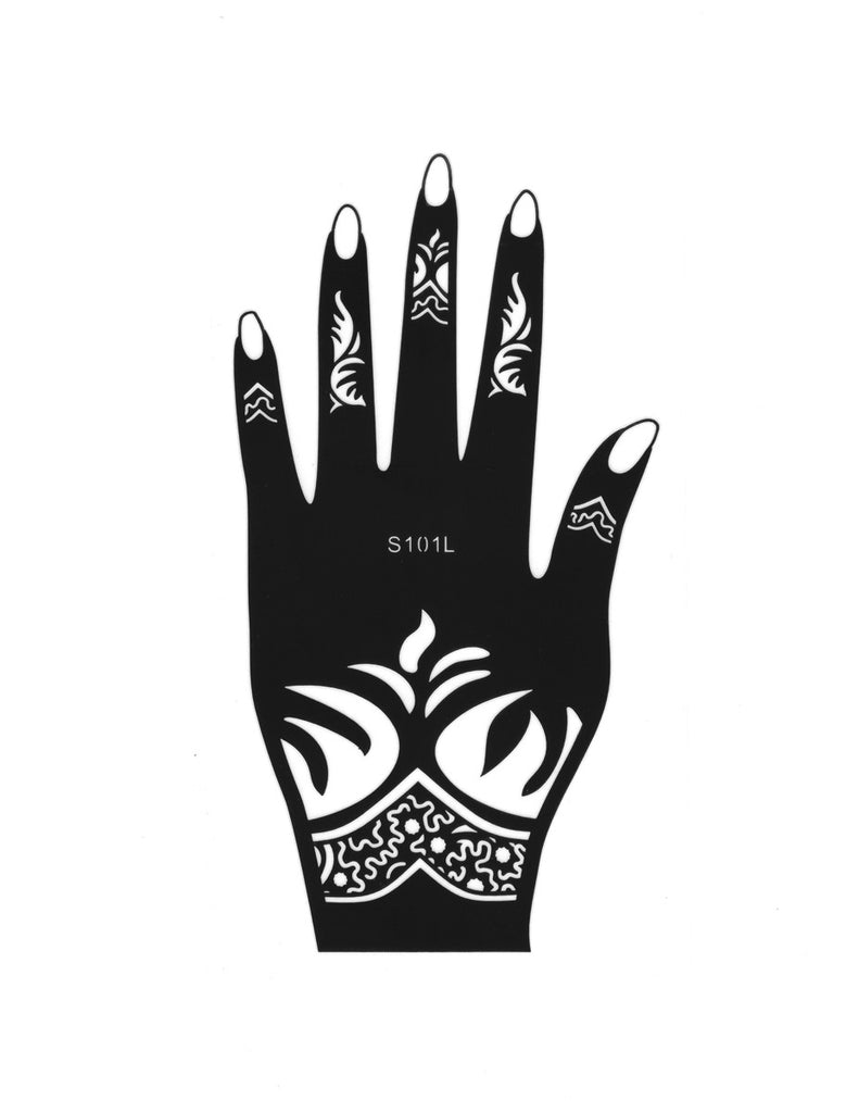 Supperb Tattoo Stencil Henna Hand Paints Temporary Tattoos Template Tribal Flowers S101L