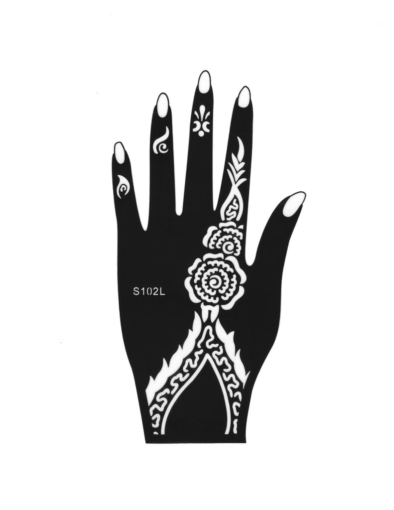 Supperb Tattoo Stencil Henna Hand Paints Temporary Tattoos Template Tribal Flowers S102L