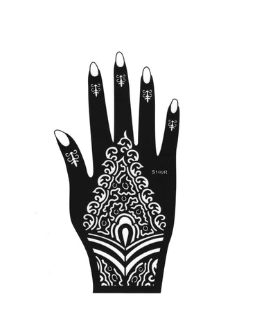 Supperb Tattoo Stencil Henna Hand Paints Temporary Tattoos Template Tribal Flowers S109R