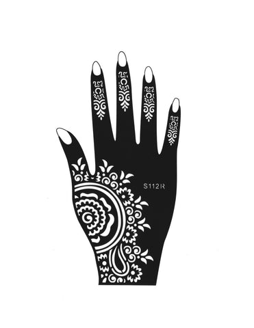 Supperb Tattoo Stencil Henna Hand Paints Temporary Tattoos Template Tribal Flowers S112R