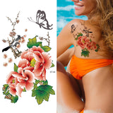 Supperb Mix Flower Temporary Tattoos Ii / 6-pack