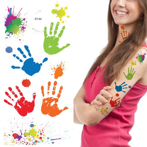 Supperb® Temporary Tattoos - Hand Paints & Splashing Paint