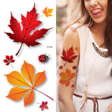 Supperb® Temporary Tattoos - 3d Autumn Leaves