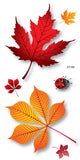 Supperb® Temporary Tattoos - 3d Autumn Leaves