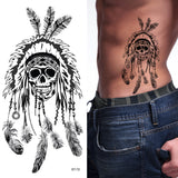 Supperb® Temporary Tattoos - Indians Skull
