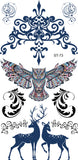 Supperb® Temporary Tattoos - Owl & Reindeer
