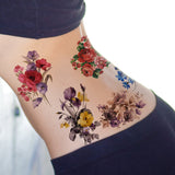 Supperb Large Temporary Tattoos - Mix Bouquet of Flowers