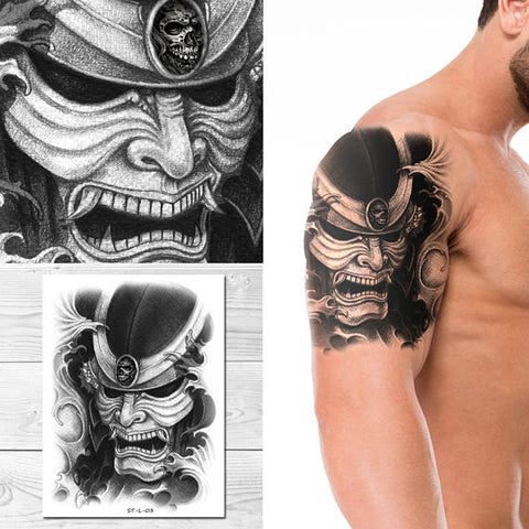 Supperb® Large Temporary Tattoos - Skull Warrior