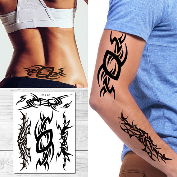 Supperb Large Temporary Tattoos - Tribal Art tattoos