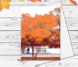 Supperb Fine Art Greeting Card - Thanksgiving Cards One Autumn Afternoon Happy Thanksgiving Card Thanksgiving Gift Handmade Greeting Card