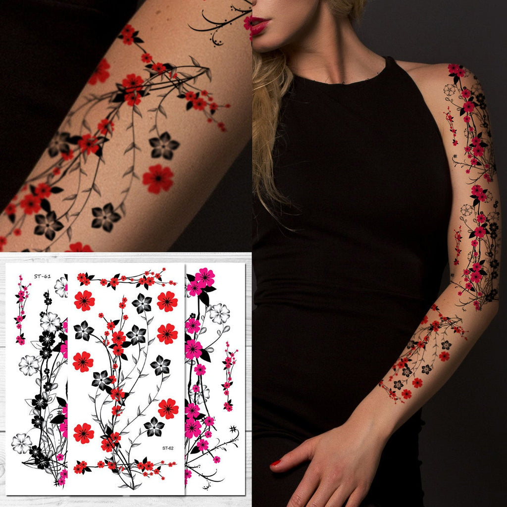 TAFLY Dragon and Plum Blossom Temporary Tattoos Body Art Tatoos Sticker  Sexy Tattoos 5 Sheets : Buy Online at Best Price in KSA - Souq is now  Amazon.sa: Beauty