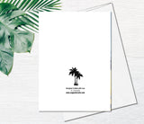 Hawaii Beach Tree Greeting Card Watercolor Sunset Card Palm Tree Fine Art Greeting Card Blank Card