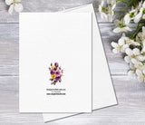 Supperb Fine Art Greeting Card - Purple Floral Fine Art Note Cards with Envelopes Floral