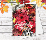 Supperb Happy Thanksgiving Cards Set - Red Maple leaves Rock Autumn Thanksgiving Card Thanksgiving Gift Handmade Greeting Card (Set of 4)