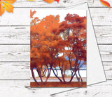 Supperb Fine Art Greeting Card - Thanksgiving Cards One Autumn Afternoon Happy Thanksgiving Card Thanksgiving Gift Handmade Greeting Card