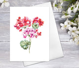 Wildflower Floral Flower Hydrangea Watercolour Card Flower Greeting Cards Anniversary Mother's day Valentine's Day Blank Greeting Card