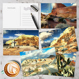 Landscapes Postcards Postcard Set Paintings Cards Desert Art Southwest Gift, Red Rock, Colorful Artwork Las Vegas NV Travel Posters Prints