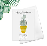 Moving Announcement Card We're Moving We've moved New Home Announcement Card New Address Card Happy New Home New House Card Succulent Cards