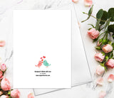 Valentine's Day Card - Love Birds Sing You a Love Song Card for Boyfriend Girlfriend Engagement Wedding Cute Valentines Day Greeting Card