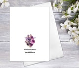 6-pack Purple Rose Floral Note Cards Floral Blank Watercolour Card Flower Greeting Cards Anniversary Mother's day Greeting Cards (Pack of 6)