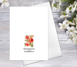 Wildflower Floral Flower Joyce Tea Rose Watercolour Card Flower Greeting Cards Anniversary Mother's day Valentine's Day Blank Greeting Card