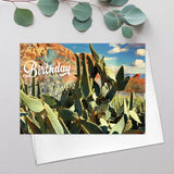 Tropical Succulent Plants Landscapes Greeting Card Watercolor Southwest Desert Art Card Nevada Travel Fine Art Birthday Greeting Card