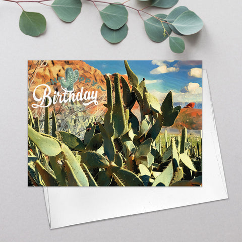 succulent birthday wishes Tropical Succulent Plants Landscapes Greeting Card Watercolor Southwes – supperbtattoo