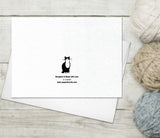 Black & White Cat Acrylic Painting Greeting Cards with Envelopes Blank Cat Card Greeting Cards Thank You Birthday Cards Cat Painting Card