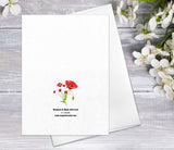 Poppy Flower Note Cards with Envelopes Floral Blank Watercolour Card Poppy Flower Greeting Cards Anniversary Mother's day Greeting Cards