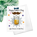 Happy Father's Day You Deserve A Cold Beer Greeting Card Friendship Beer Fathers Day Card Father Bear Dad Card Fathers Day Gift Dad Grandpa