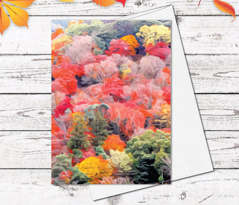 Autumn Forest mountain leaves Fine Art Note Cards Landscape Watercolour Card Flower Greeting Cards Anniversary Mother's day Greeting Cards