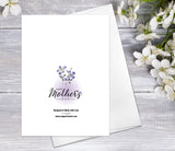 Happy Mother's Day Flower Spring Watercolour Card Purple Floral Greeting Cards for Mom Mother's Day Greeting Cards Mothers Day Cards Gift