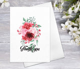 Sweet Peony Blossoms Cards w/ Envelopes Floral Blank Watercolour Card Peony Flower Greeting Cards Anniversary Mother's day Greeting Cards