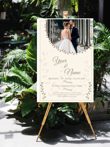 Wedding Welcome Sign, Personalized Poster Board, Welcome Message Board,  Custom Wedding Sign, Welcome to Our Wedding, Printed on Foam Board 