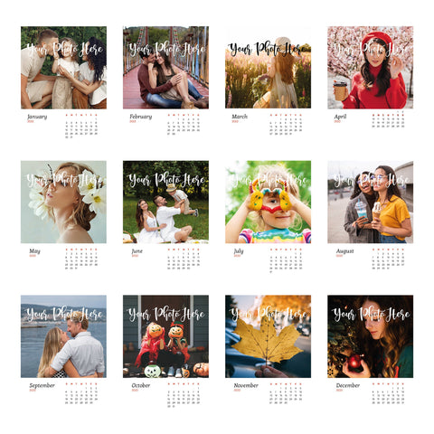 Wall Calendars 12 month personalized calendars Family Photo Printing Custom Photo 2022 Calendar