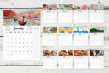 2022 Watercolor Wall Calendars 12 Month Personalized Calendars Month Calendar 2022 Watercolor Landscape Wall Calendar Custom Photo Calendar
